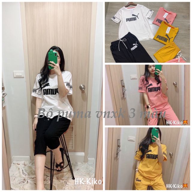 BỘ PUMA COTTON QUẦN NGỐ VNXK 3 MÀU