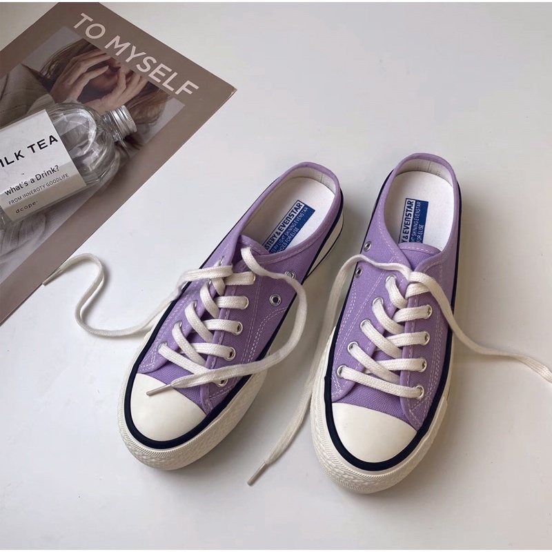 Giày sục Evenstar màu tím mới có ảnh thật