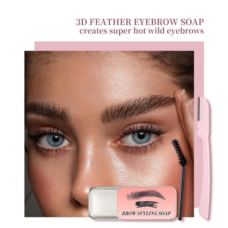 Bộ gel kẻ mày IMAGIC EY-342-XMD 3D + dao tỉa tiện dụng