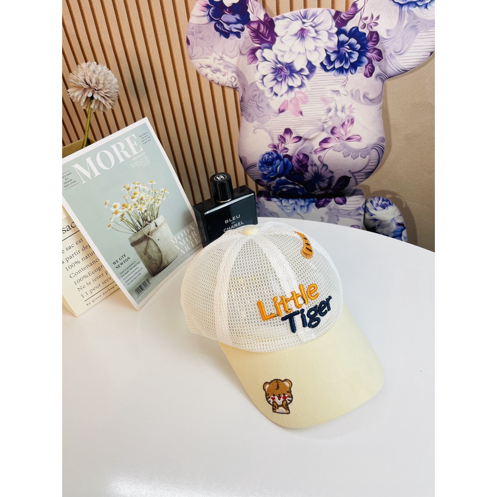 Mũ lưỡi trai thoáng khí thêu hình hổ siêu cute dành cho bé trai - Hàng Quảng Châu Cao Cấp (M18)
