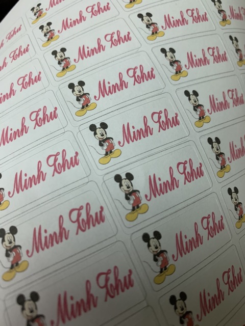 Tem Dán Hộp Sữa , Đồ Dùng Học Tập Cho Bé