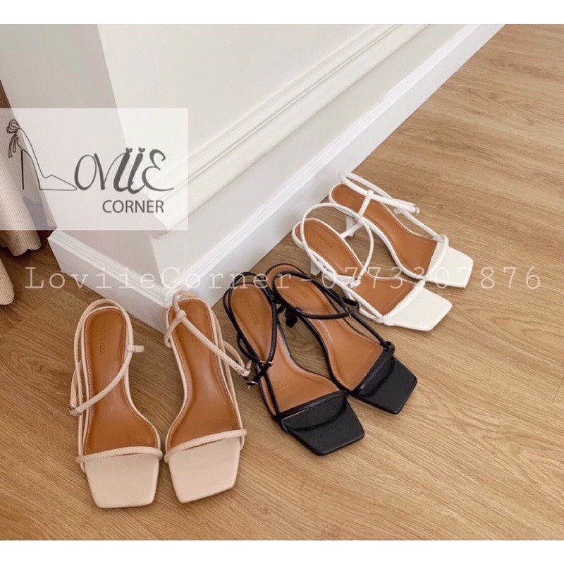 SANDAL CAO GÓT LOVIIECORNER - GIÀY CAO GÓT THỜI TRANG QUAI MẢNH ĐẾ NHỌN 5 PHÂN - SANDAL GÓT NHỌN 7 CM G210702