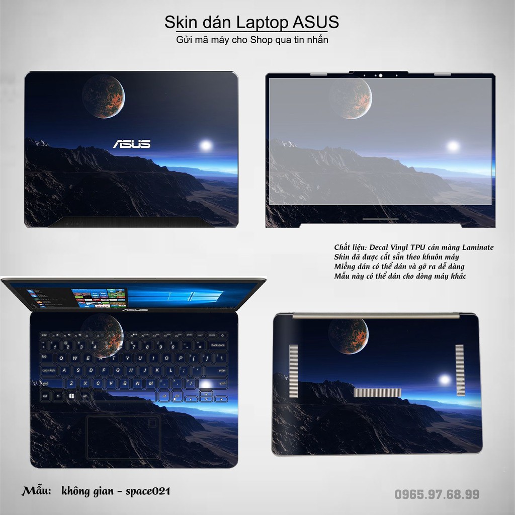 Skin dán Laptop Asus in hình không gian _nhiều mẫu 4 (inbox mã máy cho Shop)