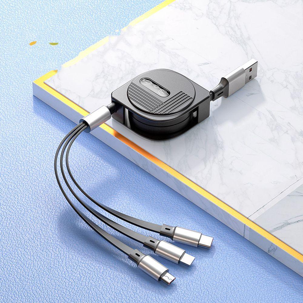 Dây Cáp Sạc Nhanh / Truyền Dữ Liệu Mirco Tròn Ẩn Có Thể Thu Gọn Cho Điện Thoại Di Động