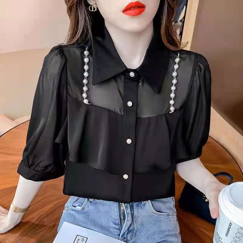 Áo Sơ Mi chiffon Ngắn Tay Thời Trang Mùa Hè Hàn Quốc Dành Cho Nữ