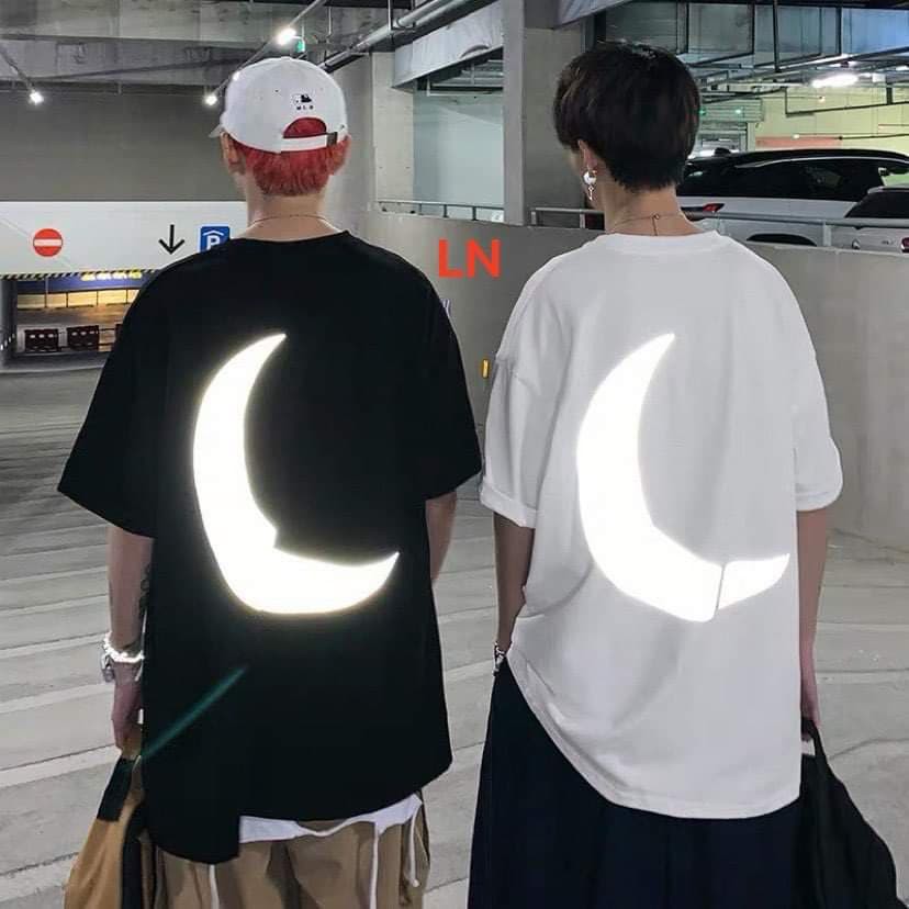Áo phông phản quang cotton họa tiết vầng trăng khuyết