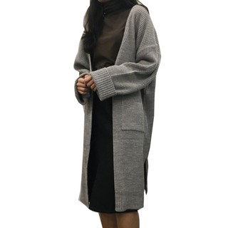 Áo len dài tay uốn cong dài tay sang trọng Hàn Quốc Áo khoác ngoài Cardigan nữ