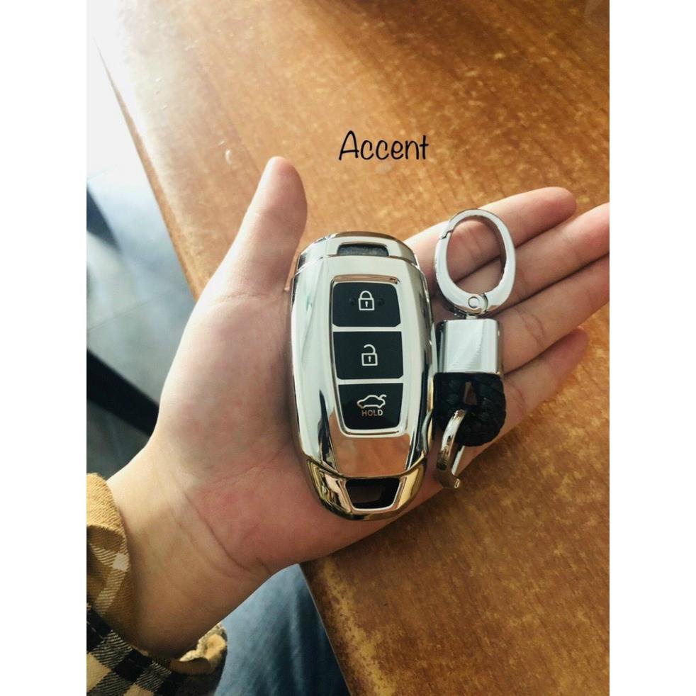Ốp chìa khóa mạ crom Huyndai Accent base 2019
