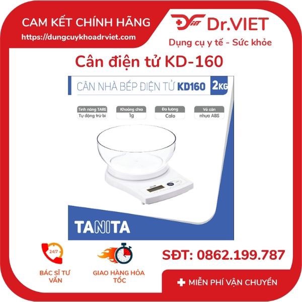 CÂN ĐIỆN TỬ TANITA KD160 (TIẾT KIỆM THỜI GIAN ĐONG ĐẾM VÀ TIỆN LỢI, DÙNG CHO CỬA HÀNG MỸ PHẨM, CÂN SỮA BỘT ) - DR VIET