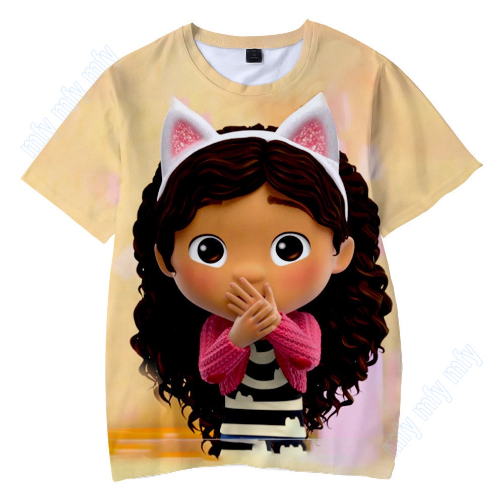Áo Thun In Hoạt Hình Búp Bê Gabby Cho Bé Trai Và Bé Gái