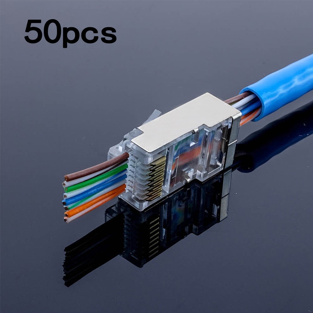 Set 50 vỏ bọc bảo vệ đầu nối dây mạng rj45 cat5e cat6 rj45