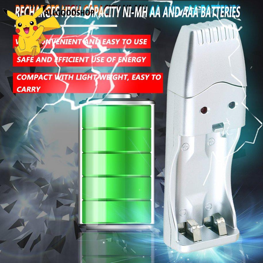111all} Light Weight Rechargeable NiMH Battery AA AAA High Capacity USB Charger