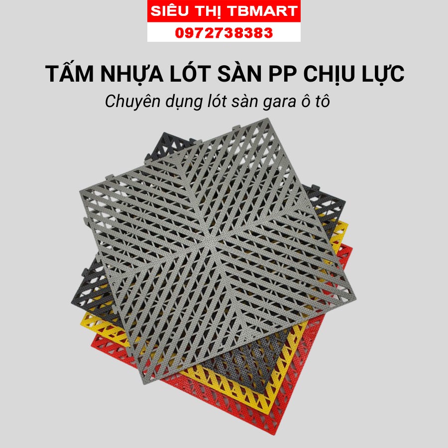 Tấm Thảm Nhựa PP Lót Sàn Cao Cấp Dành Cho Gara, Tiệm Rửa Xe, Tiệm Sửa Xe, Trung Tâm Chăm Sóc Xe Chuyên Nghiệp