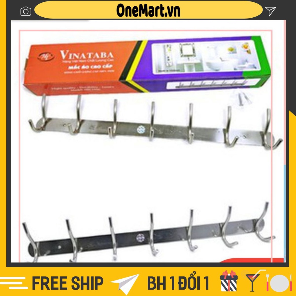 🆘GIÁ HỦY DIỆT 🆘 Mắc Áo Treo Tường Inox Đôi 7 Mấu Vinataba - OneMart