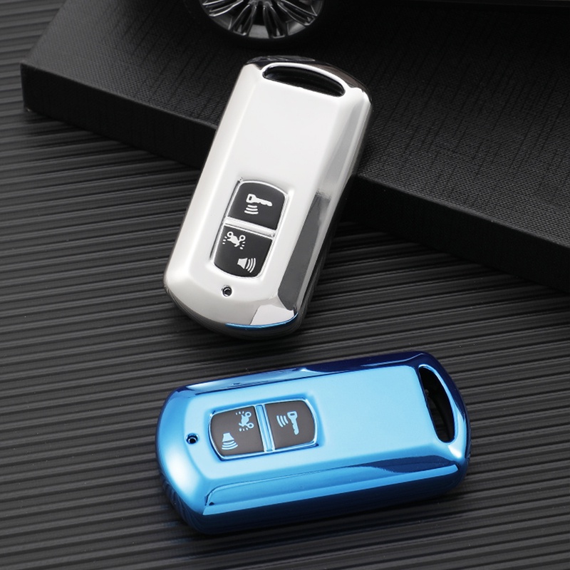 Vỏ TPU Bảo Vệ Chìa Khóa Xe Máy 2 Nút Điều Khiển Từ Xa Cho Honda Airblade 150 Click 150 VARIO PCX160 PCX150 XADV750 VISION SH350 SH300