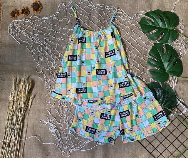 [SIZE 2] Bộ đồ tole/Đồ lanh dây quần đùi siêu đẹp