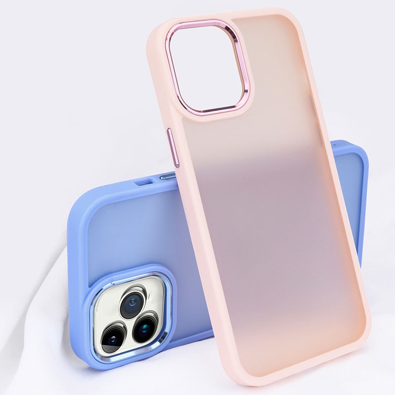 Ốp lưng iphone chống sốc màu nhám mờ dành cho ip 13/12/11 pro max, ốp iphone viền camera trong suốt