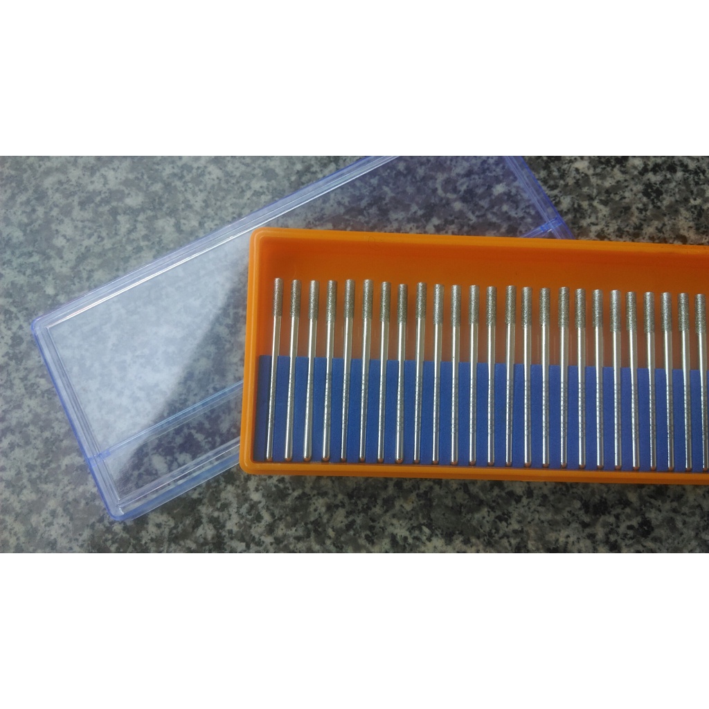 Mũi mài kim cương Đài Loan không đen sứ loại cây lẻ