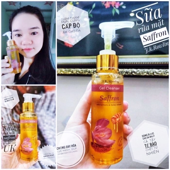 Sữa Rửa Mặt Saffron Gel Cleanser J.K Rowling 100ml – ACL681 [Lẻ-Sỉ]