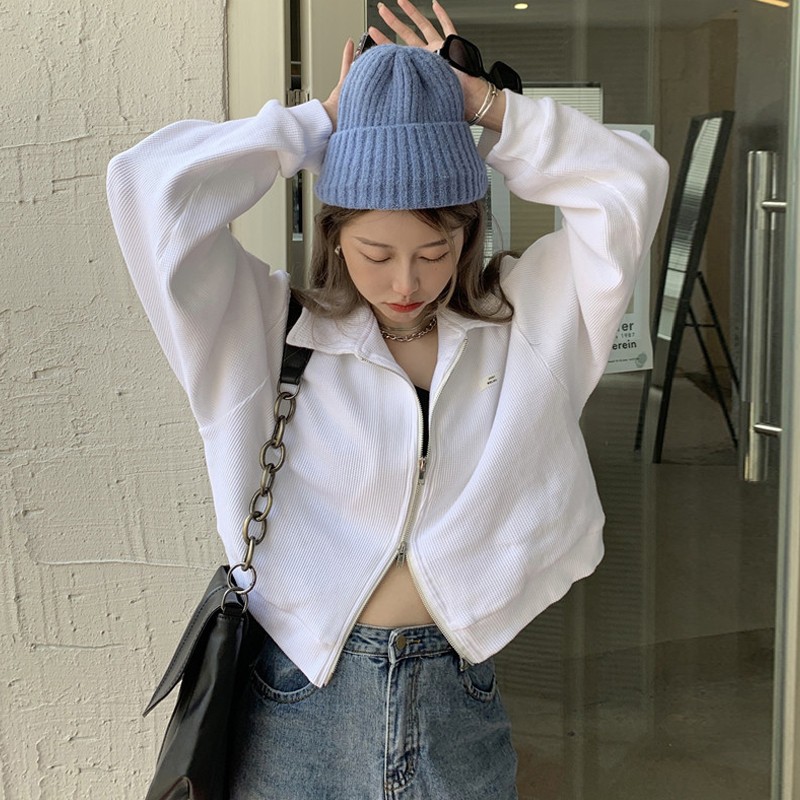 Áo Khoác Dáng Croptop Khóa 2 Đầu M880-1-Teen 888