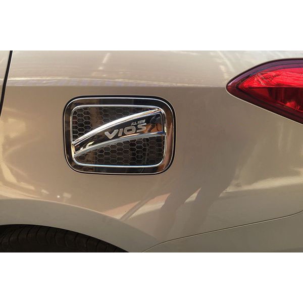 Ốp nắp bình xăng xe Toyota Vios 2019-2020 2021 2022 Mạ Crom cao cấp
