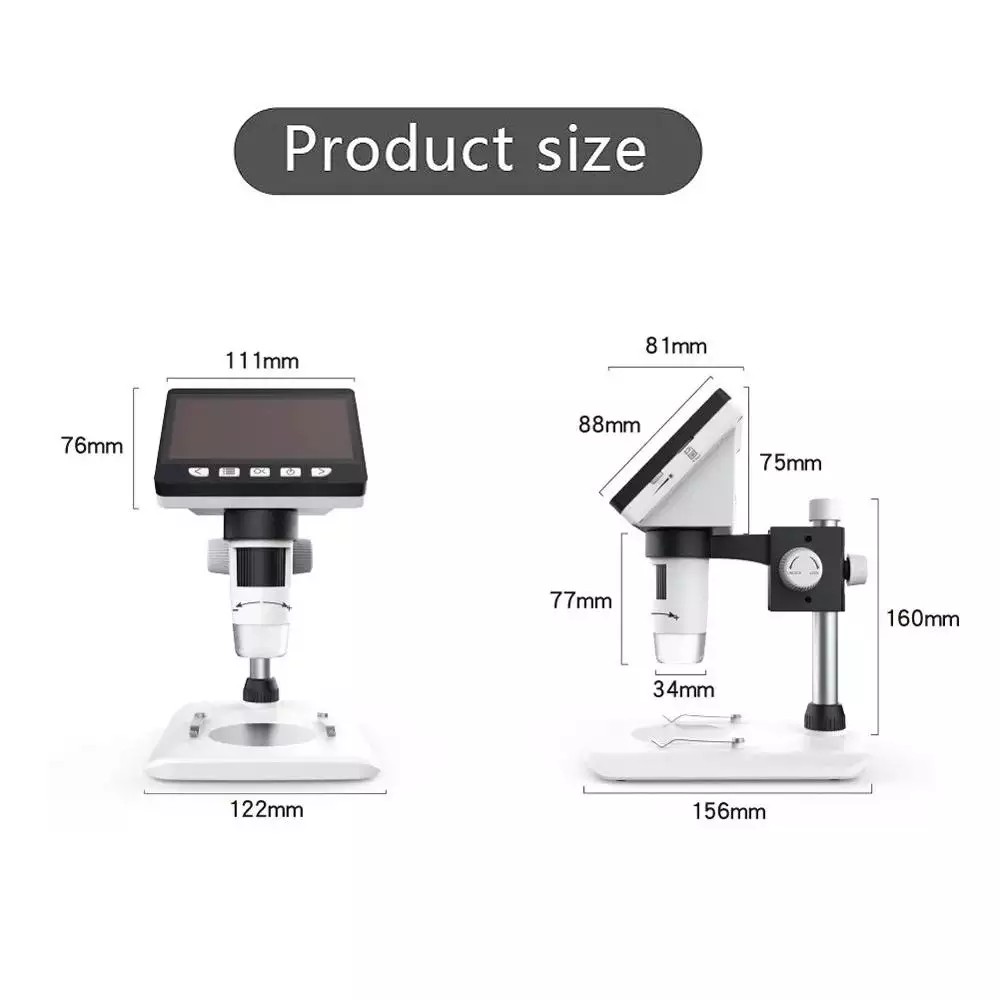 USTOOL Kính hiển vi độ phân giải 1080P G700 màn hình kỹ thuật số LCD hiển thị sắc nét có thể quay video kích _123CLICKVN
