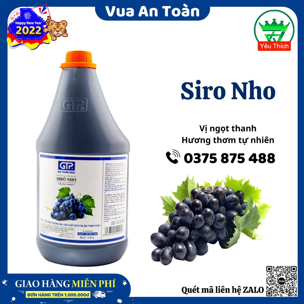 Siro Nho GTP 2.5kg Hương Vị Đậm Đà, Vị Ngọt Tự Nhiên