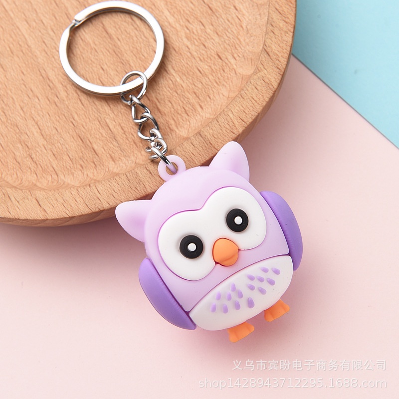 (Siphukien) Móc khóa cú mèo dễ thương 3.8*4.3cm