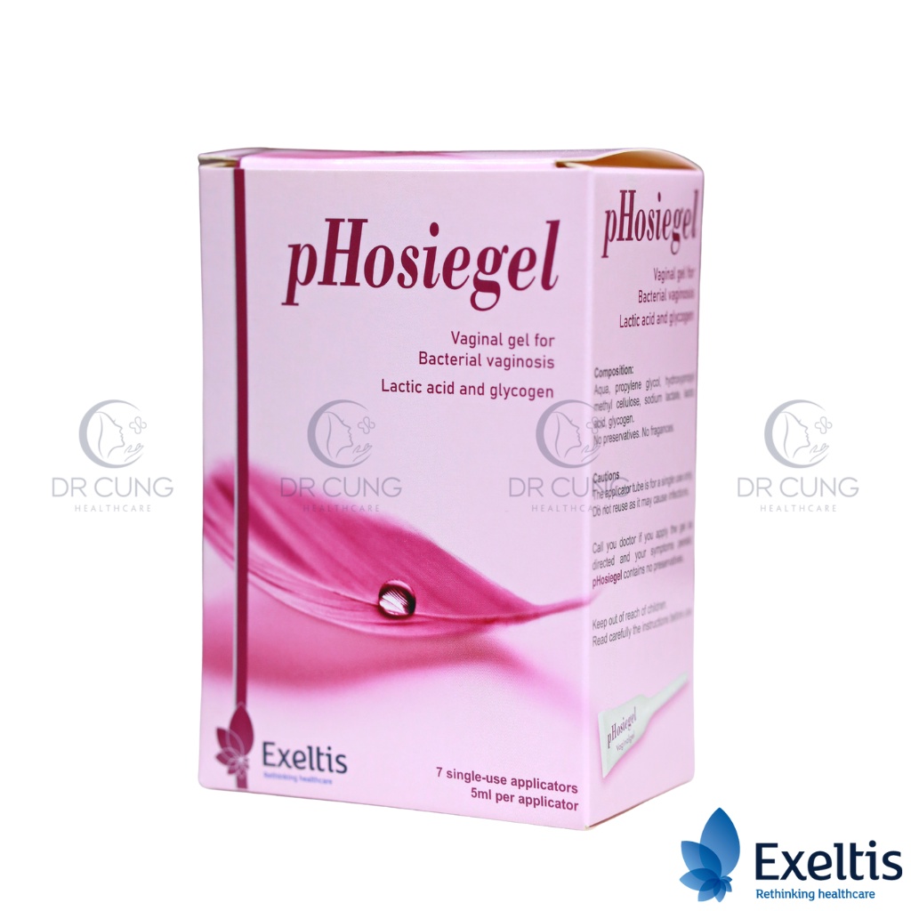 Bác Sĩ Cung pHosiegel - Gel Đặt Âm Đạo, Phòng Ngừa Nhiễm Khuẩn, Chăm Sóc Vùng Kín, Khử Mùi Hôi, Cân Bằng p