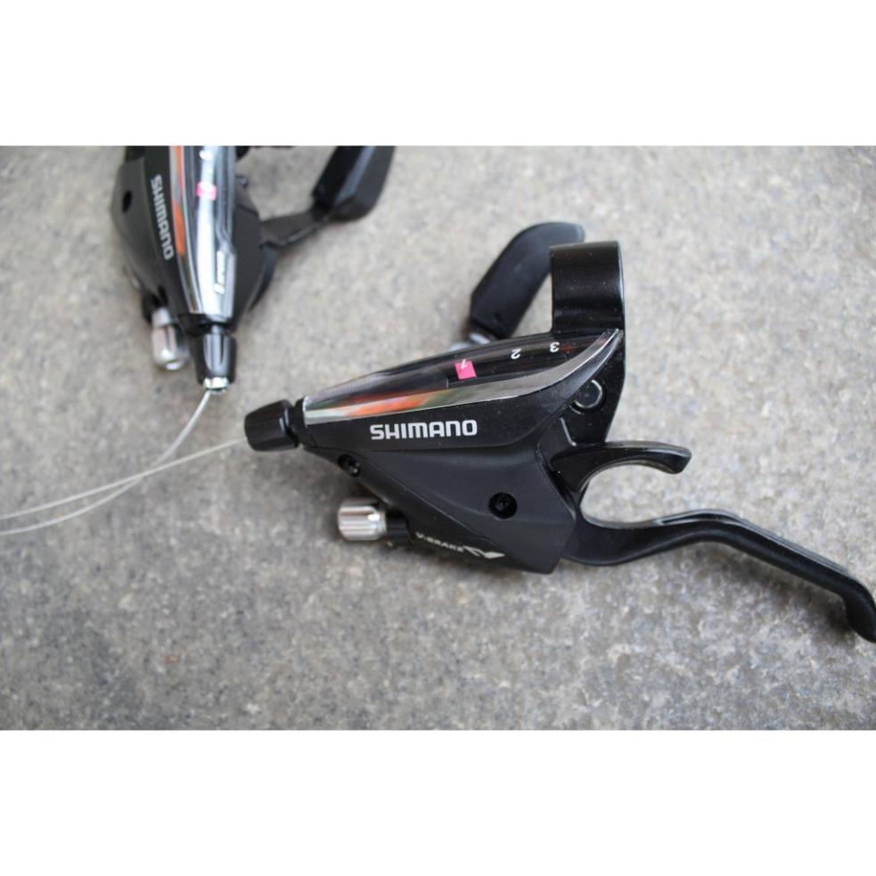 Tay đề - Tay bấm xả xe đạp Shimano 3x8 EF 65