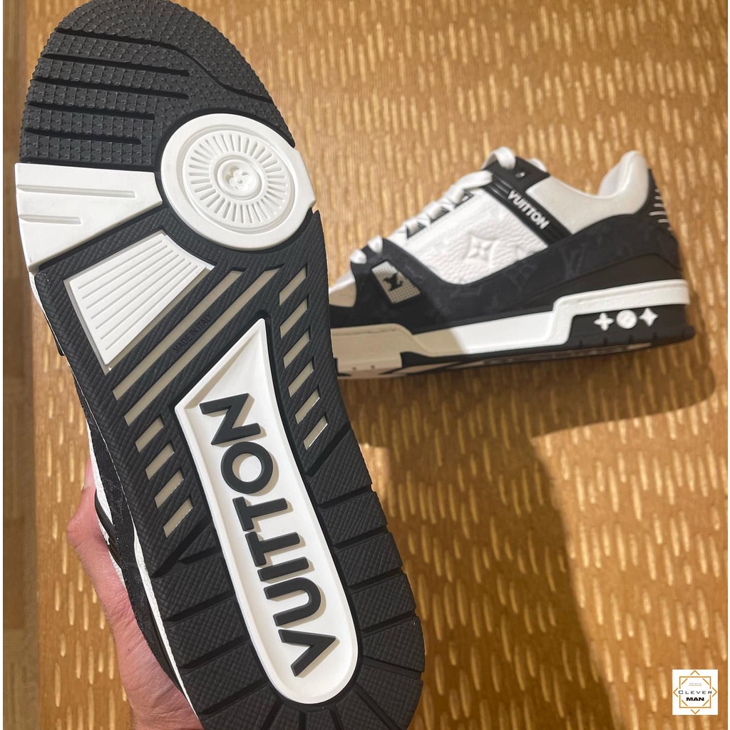 Giày Thể Thao LV Trainer White Black White Đen Trắng Cực Phong Cách Cho Cả Nam Và Nữ Clever Man Store