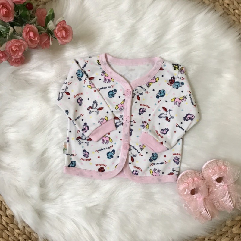 [Được chọn mẫu] Áo khoác sơ sinh không nón cho bé trai, bé gái từ sơ sinh đến 8kg | BigBuy360 - bigbuy360.vn