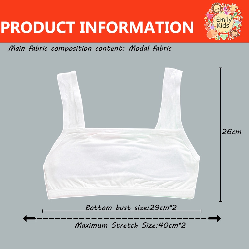 Áo Ngực Cotton Mềm Mại Thoải Mái Không Có Đệm Ngực Cho Tuổi Teen 8-16 Tuổi
