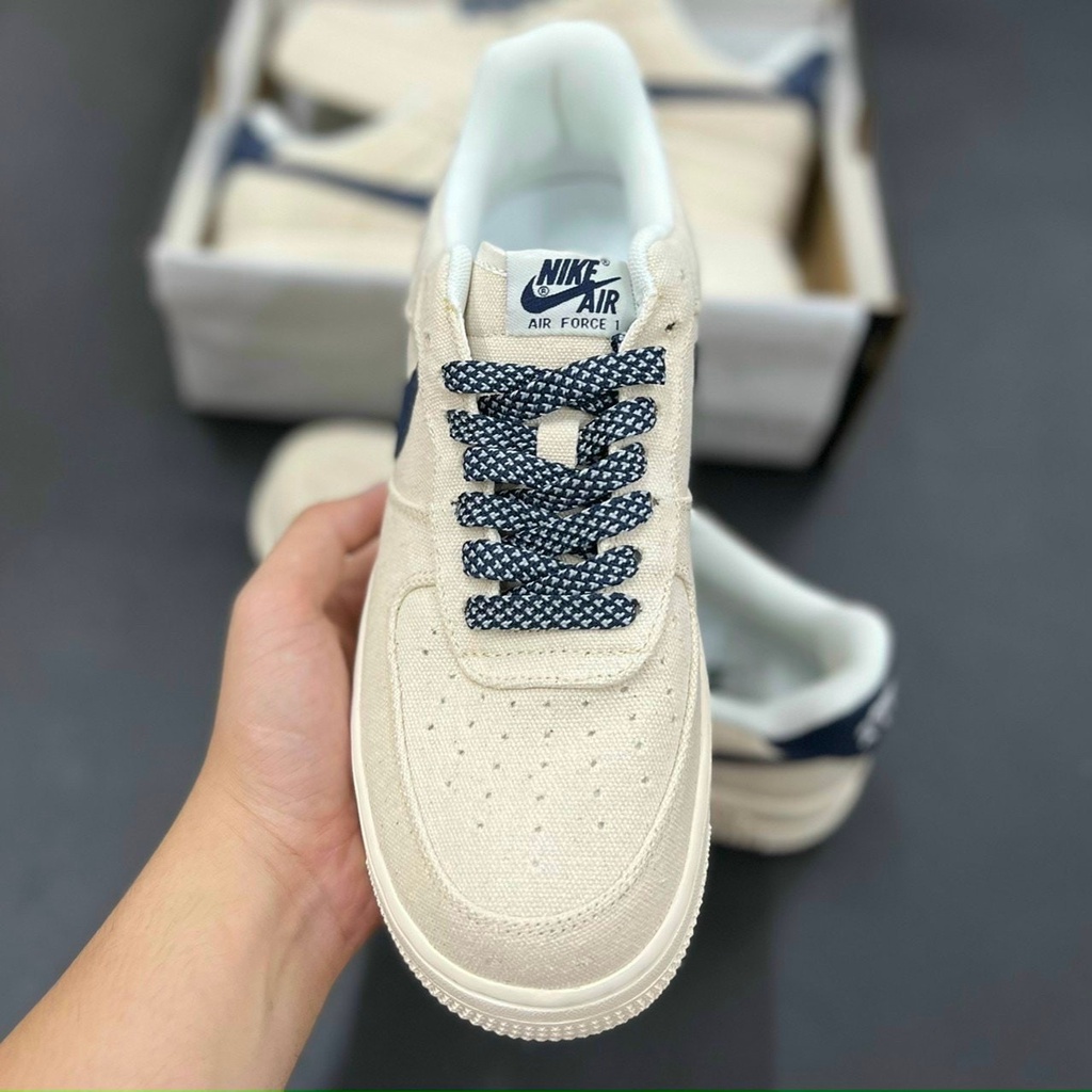 Giày thể thao AIR FORCE 1TRAVIS, AF1 B.eige deep blue vải G.a.i D.ầ.u phiên bản cao cấp đủ size nam nữ