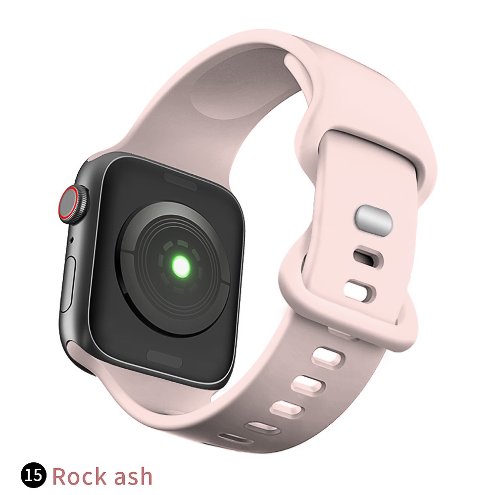 Dây Đeo Silicone 38 42 40mm 44mm 41mm 45mm Dành Cho iwatch 34567 SE