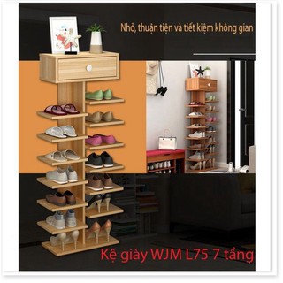 Kệ để giầy dép bằng gỗ nhiều tầng, có ngăn kéo để đồ