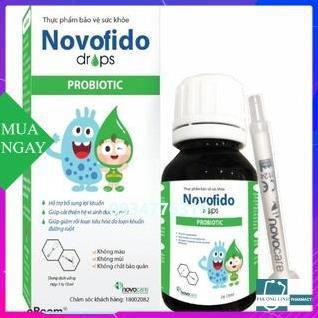 Novofido Drop lọ 15ml Bổ sung các chủng lợi khuẩn Có sẵn trong đường ruột cho trẻ từ 4 tuần
