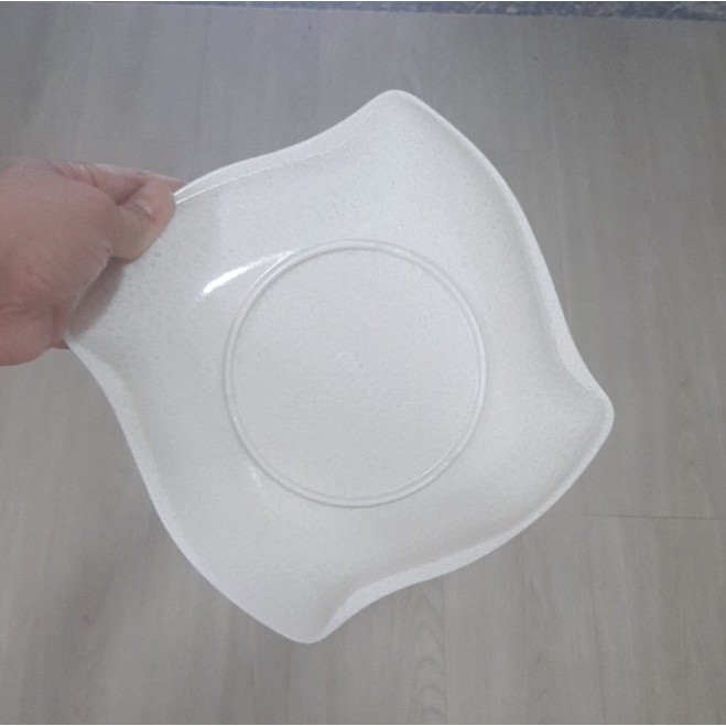 Dĩa Vuông Màu Trắng Vân Đá DV138, Dĩa Melamine Nhà Hàng Sang Trọng- Cao Cấp