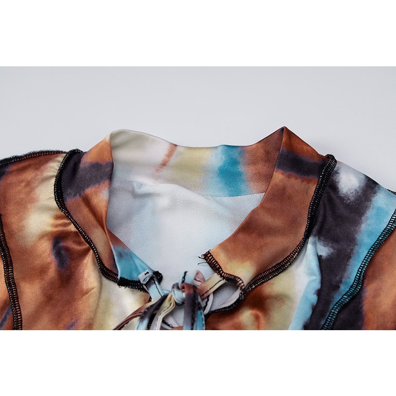 Váy dài tay in hình thời trang cho nữ