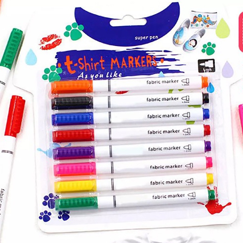 Set 8 bút lông vẽ Graffiti lên quần áo giày vải Canvas