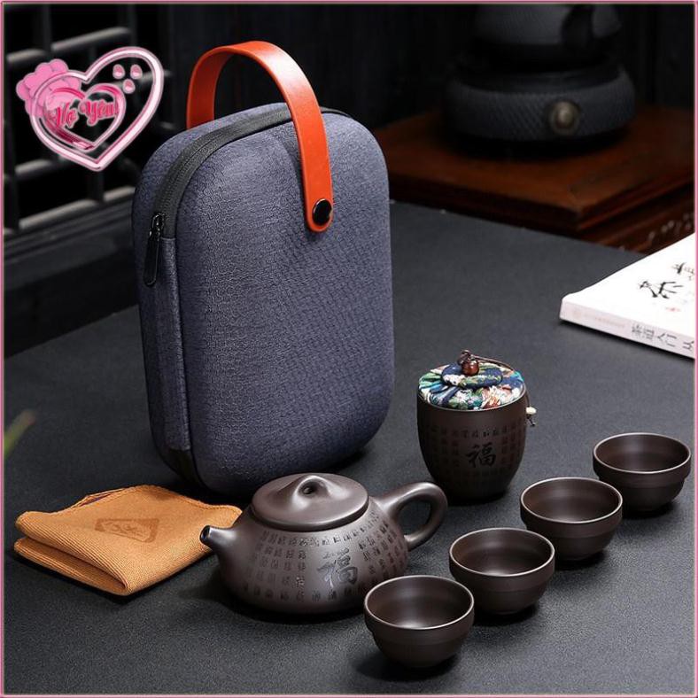 Bộ bình trà có túi đựng đi du lịch