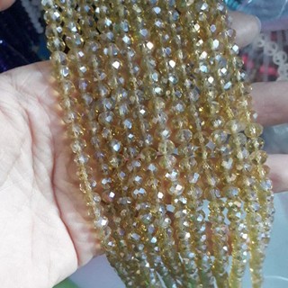 20 viên pha lê vàng trà 6mm