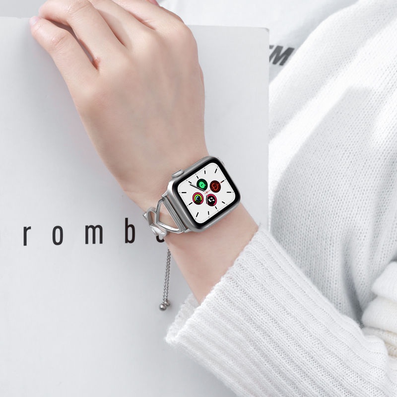【VẬN CHUYỂN NHANH】Dây đeo Trái tim cô gái mới cho Apple Watch series 3 4 5 6 7 se 38/ 42mm 41mm 40mm 45mm 44mm