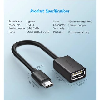 CÁP MICRO USB OTG UGREEN 10359