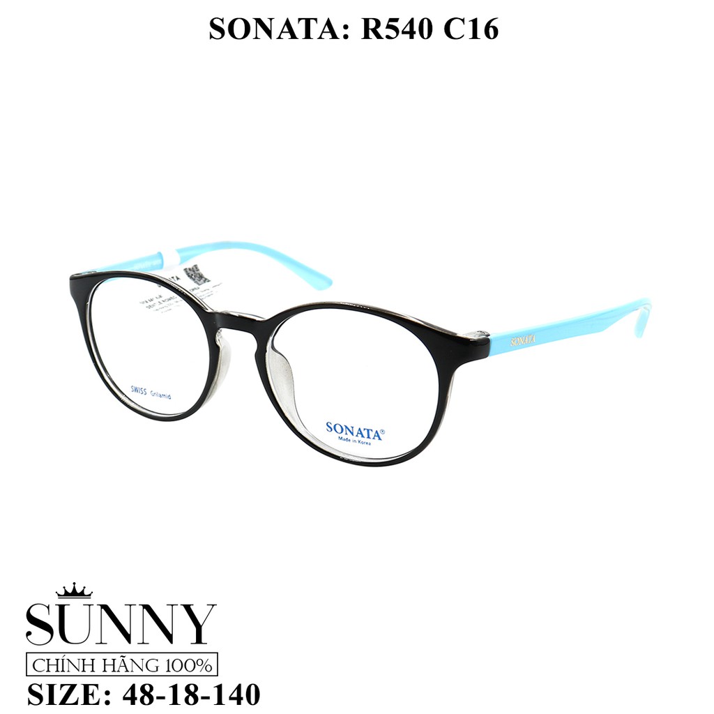 Gọng kính nam nữ thời trang Sonata R540 chính hãng, bảo hành toàn quốc