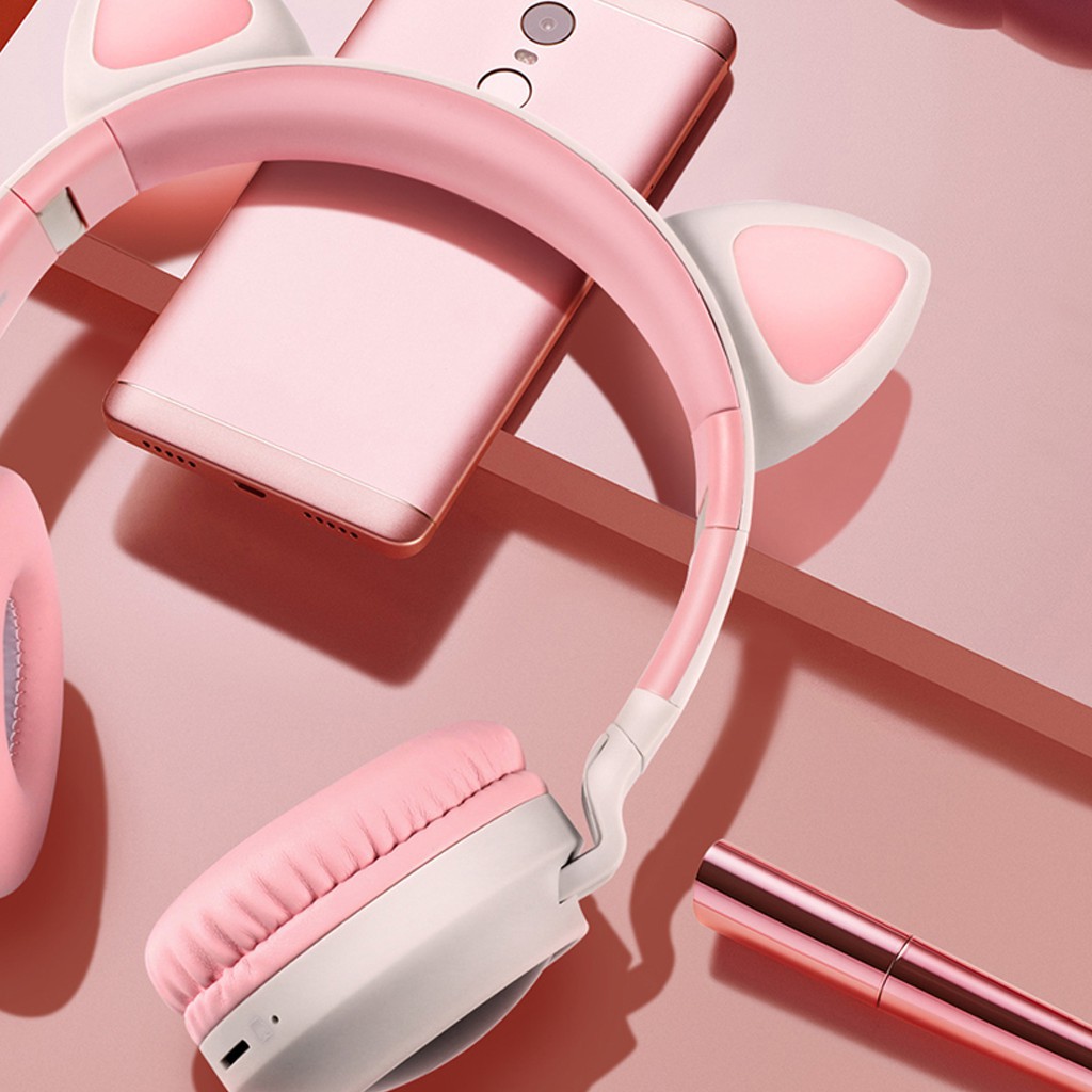 Tai nghe bluetooth tai mèo đáng yêu chống ồn cao cấp có Mic | BigBuy360 - bigbuy360.vn