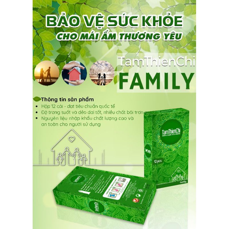  (12 CÁI) Bao cao su Family Tâm Thiện Chí