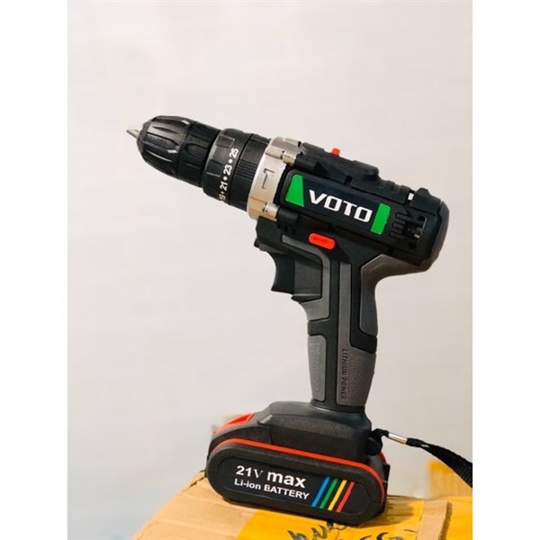 Máy khoan pin voto 21V 3 chức năng có búa