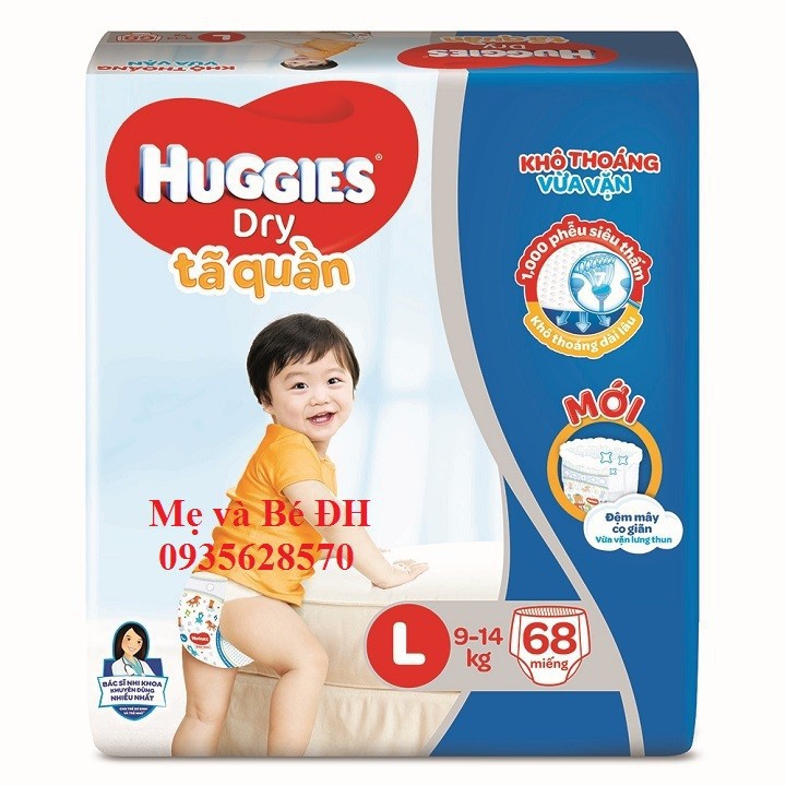 Tã quần Huggies M74-L68-XL62-XXL56 bao bì mới (Size M - L - XL - XXL)