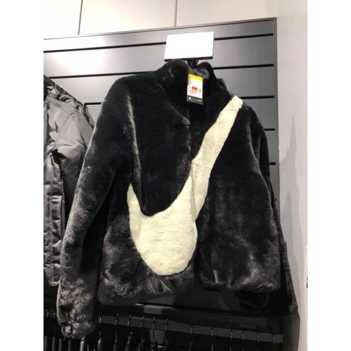 Áo khoác lông cừu logo sành điệu, áo khoác bông nam nữ Ulzzang Unisex vải lông ấm áp SP000680
